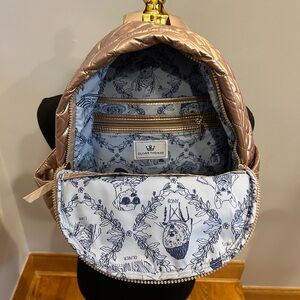 Oliver Thomas Metallic Quilted Backpack